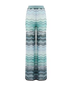 Missoni Chevron Wide-Leg Knitted Trousers