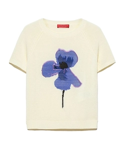 Embroidered Knitted T-Shirt