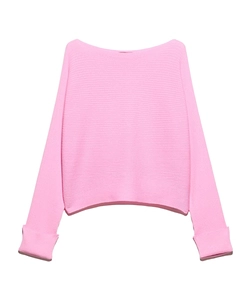Horizontal Rib-Knit Sweater