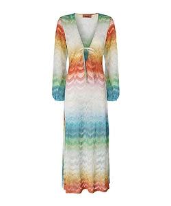 Zigzag-Knit Maxi Dress