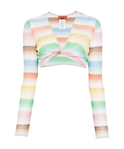 Missoni Twisted Knit Crop Beach Top