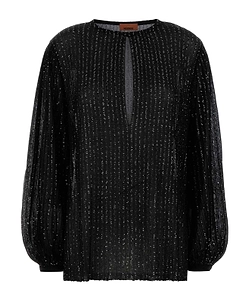 Missoni Embellished Crewneck Balloon-Sleeved Blouse