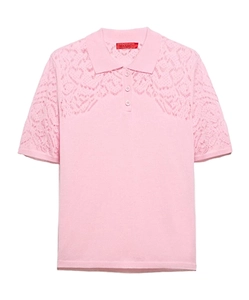 Pointelle-Knit Cotton Polo Shirt