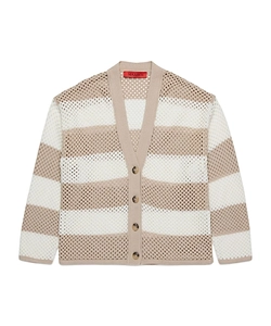 Max&Co. Kids Striped V-Neck Cardigan