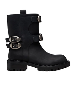 Pin Buckle Ankle Boots