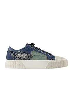 Round-Toe Low-Top Sneakers