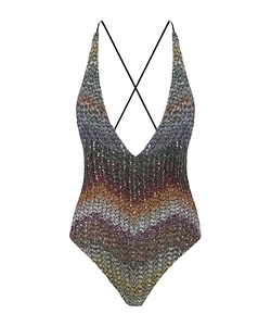 Missoni Zigzag Cross-Back Swimsuit