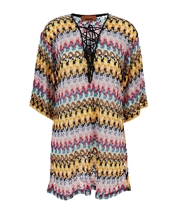 Missoni Zigzag Lace-Up Fastened Dress