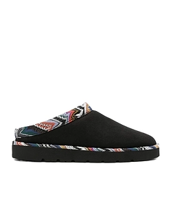 Patterned-Trim Slippers