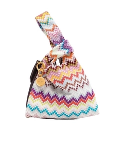Raschel Zig Zag Handle Tote Bag