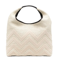 Zigzag-Pattern Tote Bag