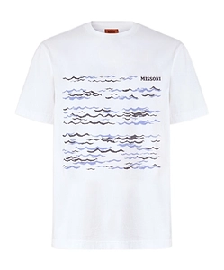 Wave-Print T-Shirt