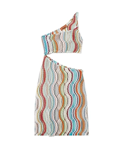 Wave Lamé Midi Dress
