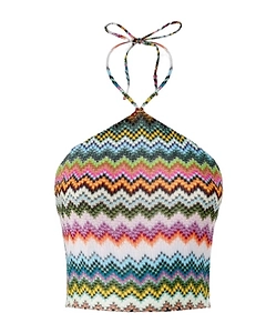 Missoni Chevron Halterneck Cropped Top