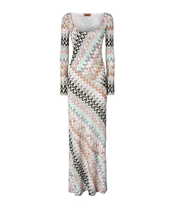 Missoni Long Zigzag Knitted Dress