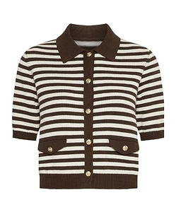 Cotton And Silk Cardigan - Brown