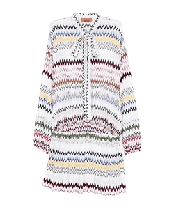 Missoni Micro Chevron Pleated Mini Dress
