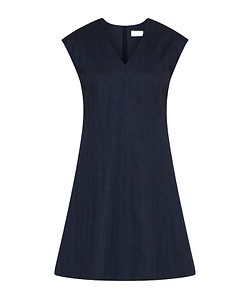 Denim-Look Dress - Navy