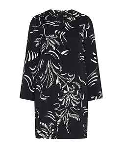 Lined Recycled Satin Dress - Black