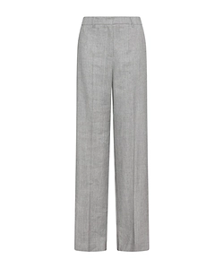 Linen And Viscose Grisaille Palazzo Trousers