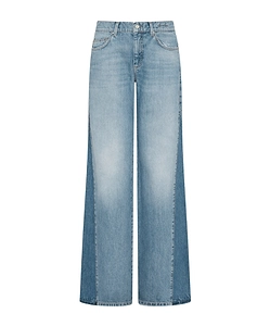 Low-Rise Wide-Leg Jeans - Light Blue