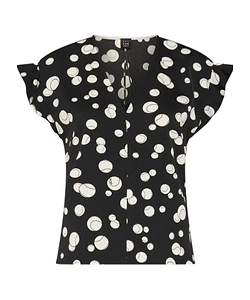 Printed Satin Blouse