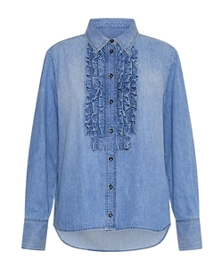 Ruched Denim Shirt