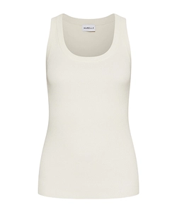 Rib-Knit Viscose Vest Top - Cream