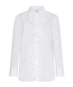 Ruched Poplin Shirt