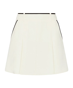 Short Pleated Skirt - Wool White