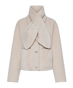 Short Jacket With Scarf Detail