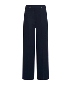Straight-Fit Gabardine Trousers