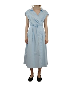 Stretch Poplin Dress With Openwork Details