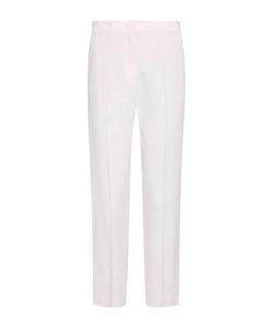 Stretch Viscose And Linen Trousers - Pink