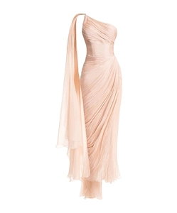 Draped Patchwork Dress