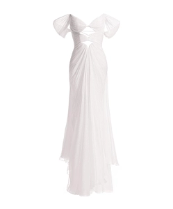 Hollowed-Out Tulle Long Dress