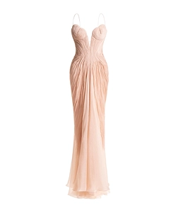 Cecilia Heart Neckline Draped Dress