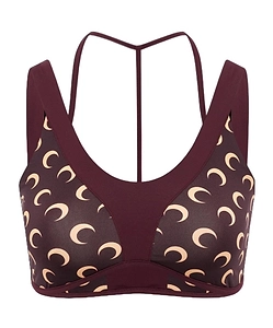 Marine Serre Athleisure Moon Printed Bra Top