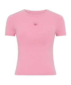 Marine Serre Beaded Logo Fitted T-Shirt