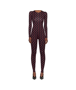 Marine Serre Logo Printed Crewneck Jumpsuit