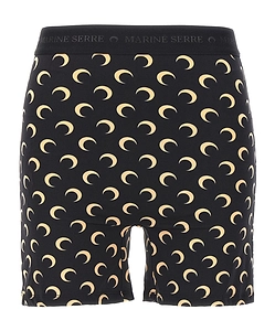 Marine Serre Crescent Print Stretched Mini Shorts