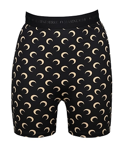 Marine Serre Crescent Print Stretched Mini Shorts