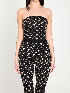 Marine Serre Moon Print Jersey Bustier Top