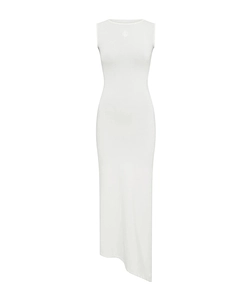 Marine Serre Sleeveless Pearl Logo Midi Dress