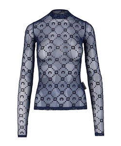 Marine Serre Second Skin Semi-Sheer Top