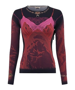 Marine Serre Wet Nuisette Printed Jersey Crewneck Top