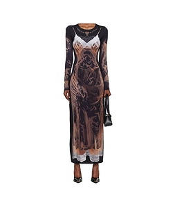 Stretch Plain Weave Knitted Dress