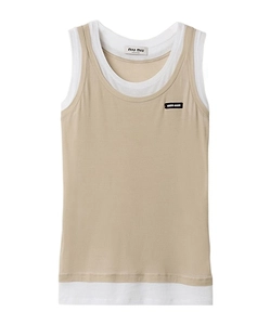 Ribbed Jersey Tank Top