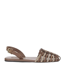 Round-Toe Flat Sandals