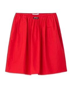 Slubbed Poplin Skirt